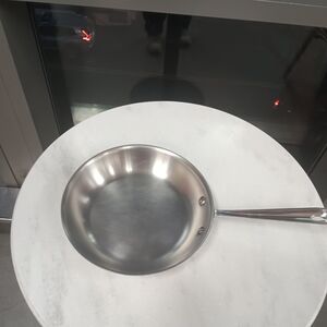 Professional Stainless Steel Skillet - Polished Silver